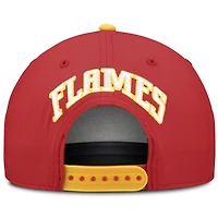 Casquette ajustable Fanatics rouge Calgary Flames 2026 NHL Draft avec corde
