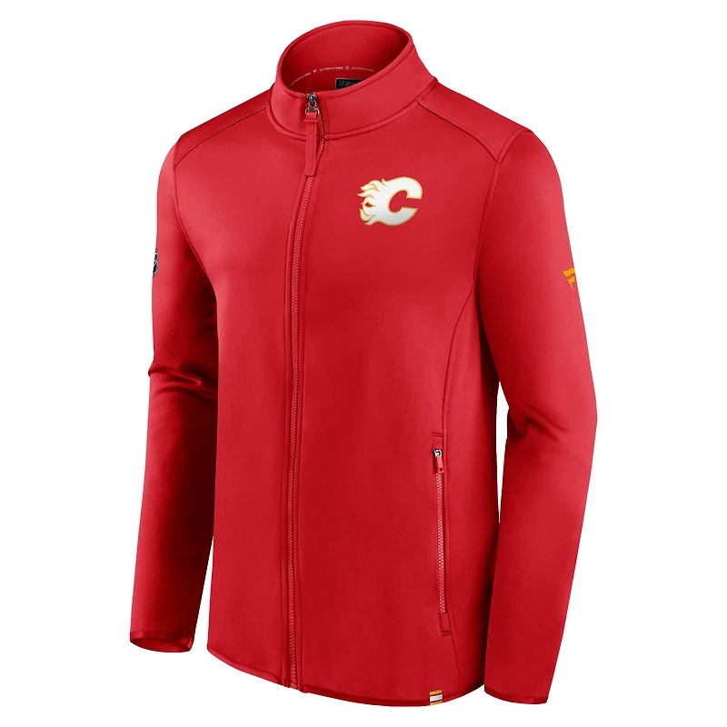 Men's Fanatics Red Calgary Flames Authentic Pro Fleece - Full-Zip Jacket