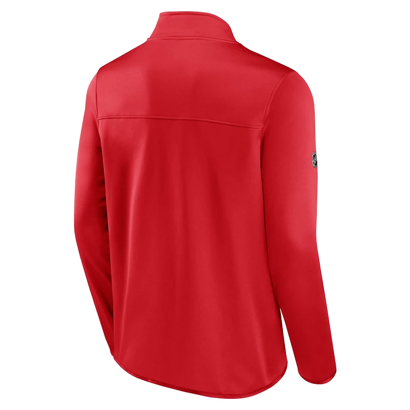 Men's Fanatics Red Calgary Flames Authentic Pro Fleece - Full-Zip Jacket
