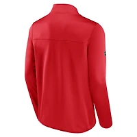 Veste zippée intégrale authentique Pro des Flames de Calgary pour homme, rouge Fanatics