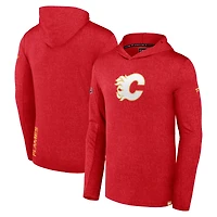 Sweat à capuche léger Fanatics rouge des Flames de Calgary Authentic Pro pour hommes