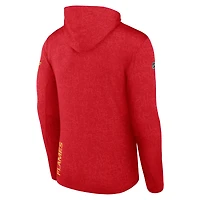 Sweat à capuche léger Fanatics rouge des Flames de Calgary Authentic Pro pour hommes