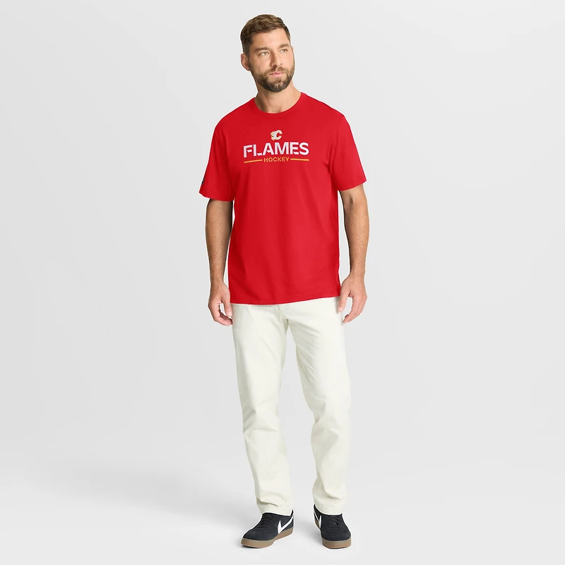 Men's Fanatics Red Calgary Flames Authentic Pro Primary T-Shirt