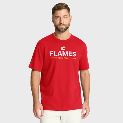 T-shirt authentique Pro Primary rouge des Flames de Calgary pour homme