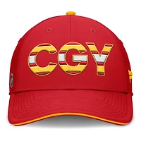 Casquette Fanatics authentique Pro Rink Flex rouge des Flames de Calgary pour hommes