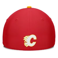 Casquette Fanatics authentique Pro Rink Flex rouge des Flames de Calgary pour hommes