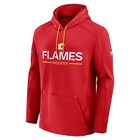 Sweat à capuche authentique Pro Rink rouge des Flames de Calgary pour hommes Fanatics