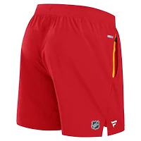 Men's Fanatics Red Calgary Flames Authentic Pro Rink Performance Shorts