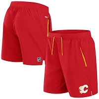Short de performance authentique Pro Rink rouge Fanatics pour homme des Flames Calgary