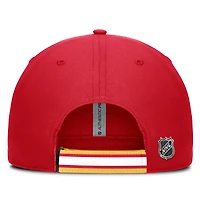 Casquette ajustable authentique Pro Rink Pinnacle des Flames de Calgary pour hommes Fanatics Red