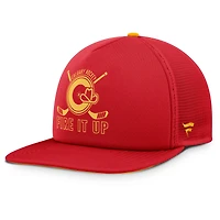 Casquette Snapback authentique Pro Rink des Flames de Calgary pour hommes Fanatics Red