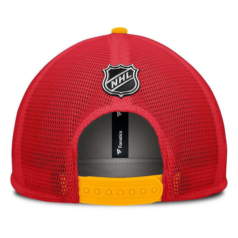 Casquette Snapback authentique Pro Rink des Flames de Calgary pour hommes Fanatics Red