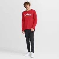 Men's Fanatics Red Calgary Flames Authentic Pro Rink Tech Long Sleeve T-Shirt