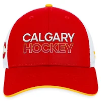 Casquette réglable authentique Pro Trucker Fanatics rouge des Flames de Calgary pour hommes