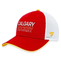 Casquette réglable authentique Pro Trucker Fanatics rouge des Flames de Calgary pour hommes