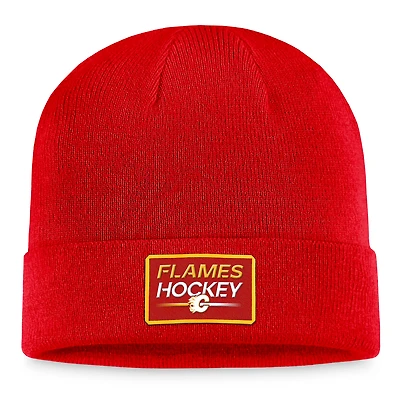 Bonnet à revers rouge Calgary Flames pour homme de Fanatics