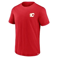 Men's Fanatics Red Calgary Flames Fundamental High Stick T-Shirt