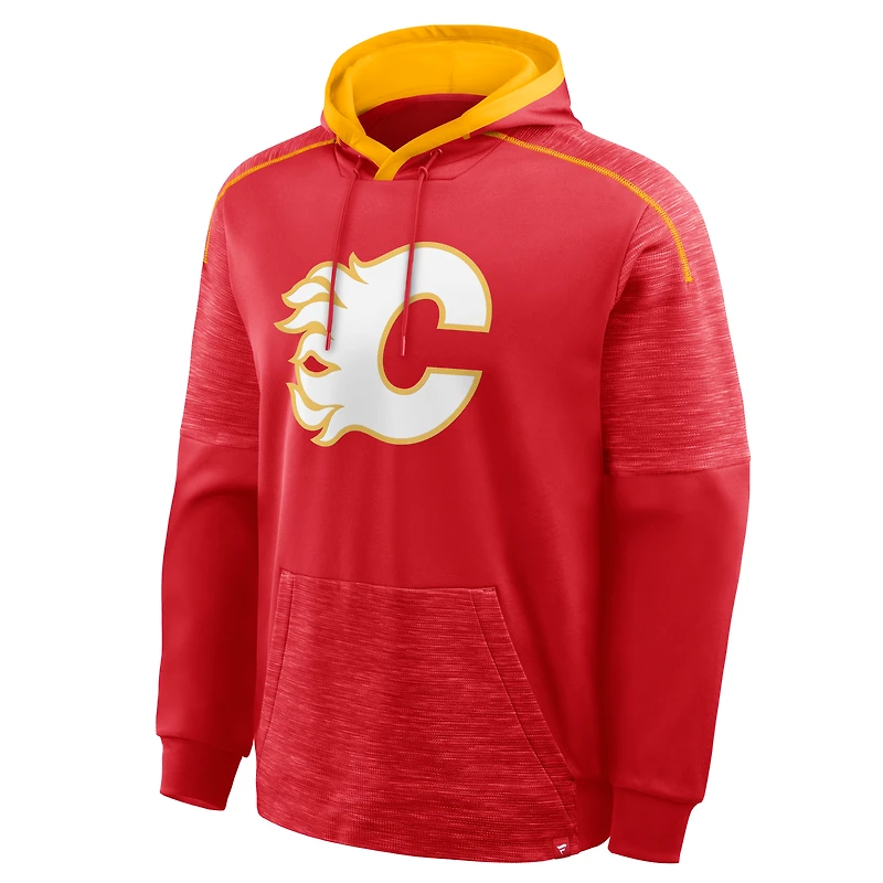 Men's Fanatics Red Calgary Flames Goaltender Defender Hoodie