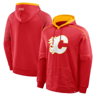 Men's Fanatics Red Calgary Flames Goaltender Defender Hoodie