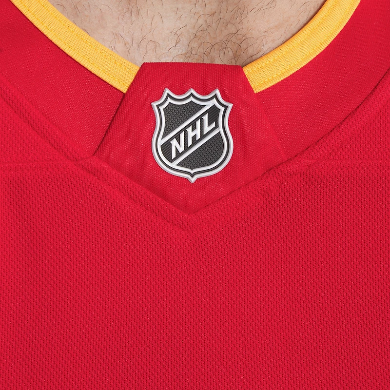 Maillot rouge à domicile Fanatics pour homme des Flames de Calgary qualité supérieure