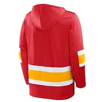 Men's Fanatics Red Calgary Flames Prime Time Fleece Hoodie