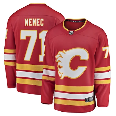 Men's Fanatics Simon Nemec Red Calgary Flames Home Breakaway Jersey