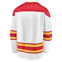 Men's Fanatics White Calgary Flames Away - Premier Breakaway Jersey