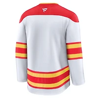 Men's Fanatics White Calgary Flames Away Premium Jersey