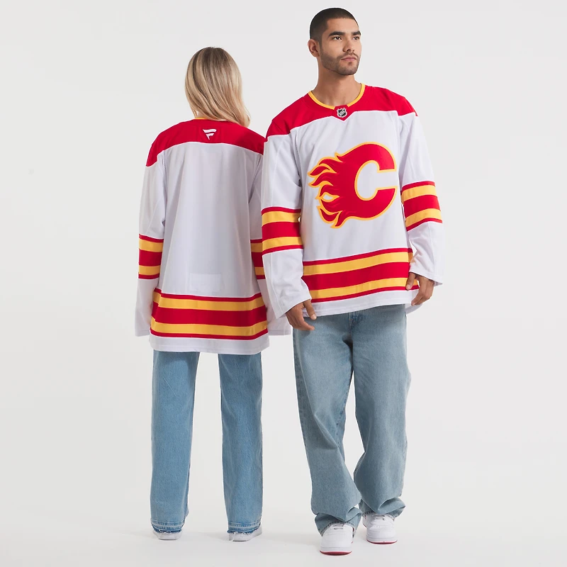Men's Fanatics White Calgary Flames Away Premium Jersey