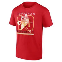 Men's Jonathan Huberdeau Red Calgary Flames Player Show T-shirt