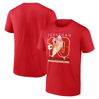 Men's Jonathan Huberdeau Red Calgary Flames Player Show T-shirt
