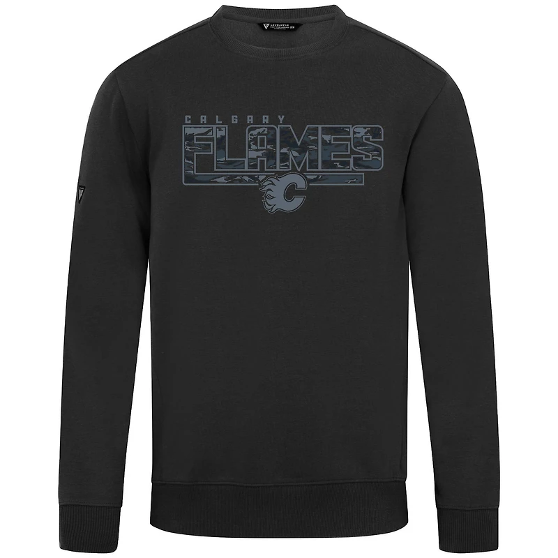 Men's Levelwear Black Calgary Flames Delta Zane Sweatshirt