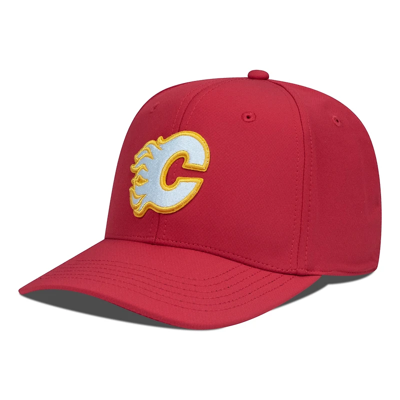 Casquette Rise Flex rouge Calgary Flames pour homme Levelwear