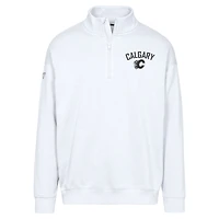 Men's Levelwear  White Calgary Flames Murray City Capsule Quarter-Zip Sweatshirt