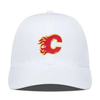 Casquette ajustable structurée Zephyr Insignia Core pour homme des Flames de Calgary de Levelwear, blanche