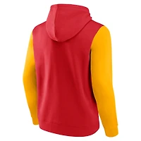 Sweat à capuche en molleton rouge avec logo athlétique pour homme des Flames de Calgary Deliver