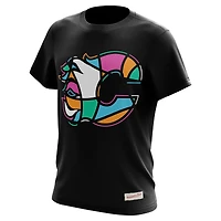 Men's Mitchell & Ness Black Calgary Flames Stained Glass T-Shirt