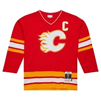 Maillot de joueur la ligne bleue 1988/89 Mitchell & Ness Lanny McDonald des Flames Calgary, rouge, pour hommes