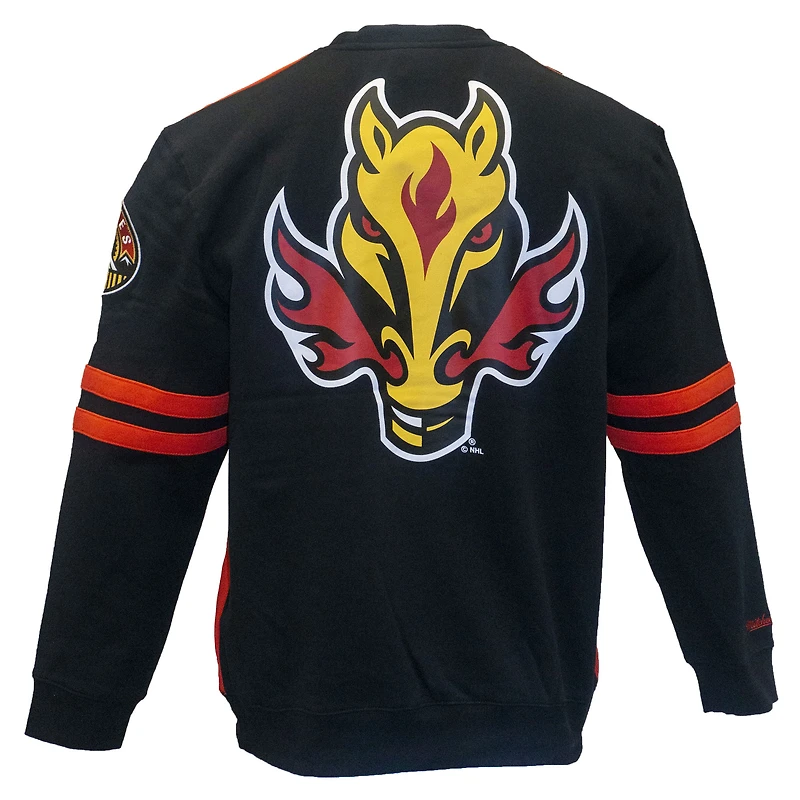 Sweat-shirt rouge Mitchell & Ness pour homme, motif Flames de Calgary