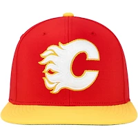 Casquette Snapback 2.0 Core Team Ground 2.0 des Flames de Calgary rouge Mitchell & Ness pour homme
