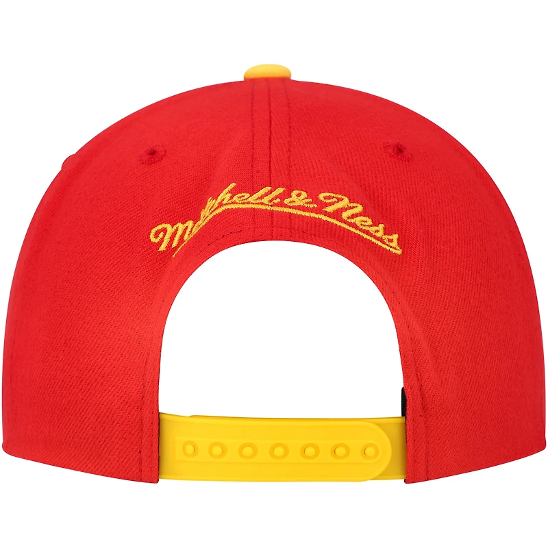 Casquette Snapback 2.0 Core Team Ground 2.0 des Flames de Calgary rouge Mitchell & Ness pour homme