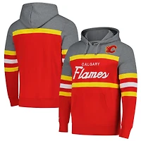 Sweat à capuche rouge Mitchell & Ness pour homme, entraîneur des Flames de Calgary