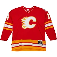 Men's Mitchell & Ness Theoren Fleury Red Calgary Flames  1988/89 Blue Line Player Jersey
