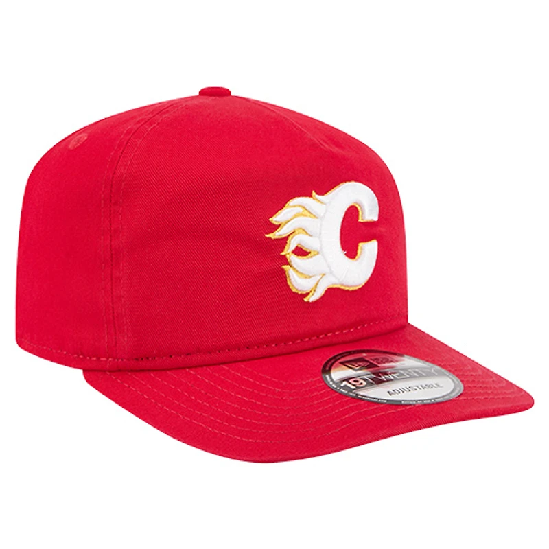 Casquette ajustable New Era rouge Calgary Flames 19TWENTY pour homme