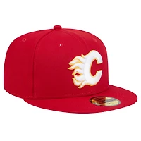 Casquette ajustée Core 59FIFTY des Flames de Calgary New Era pour homme
