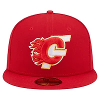 Casquette ajustée Deceptor 59FIFTY rouge des Flames de Calgary New Era pour homme