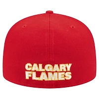 Casquette ajustée Deceptor 59FIFTY rouge des Flames de Calgary New Era pour homme