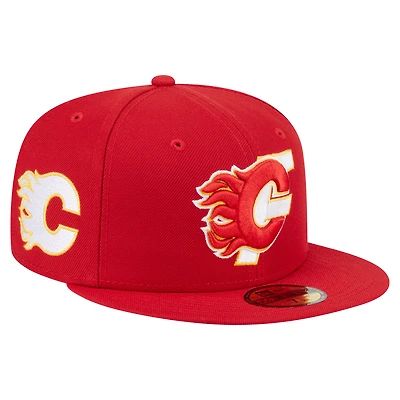 Casquette ajustée Deceptor 59FIFTY rouge des Flames de Calgary New Era pour homme