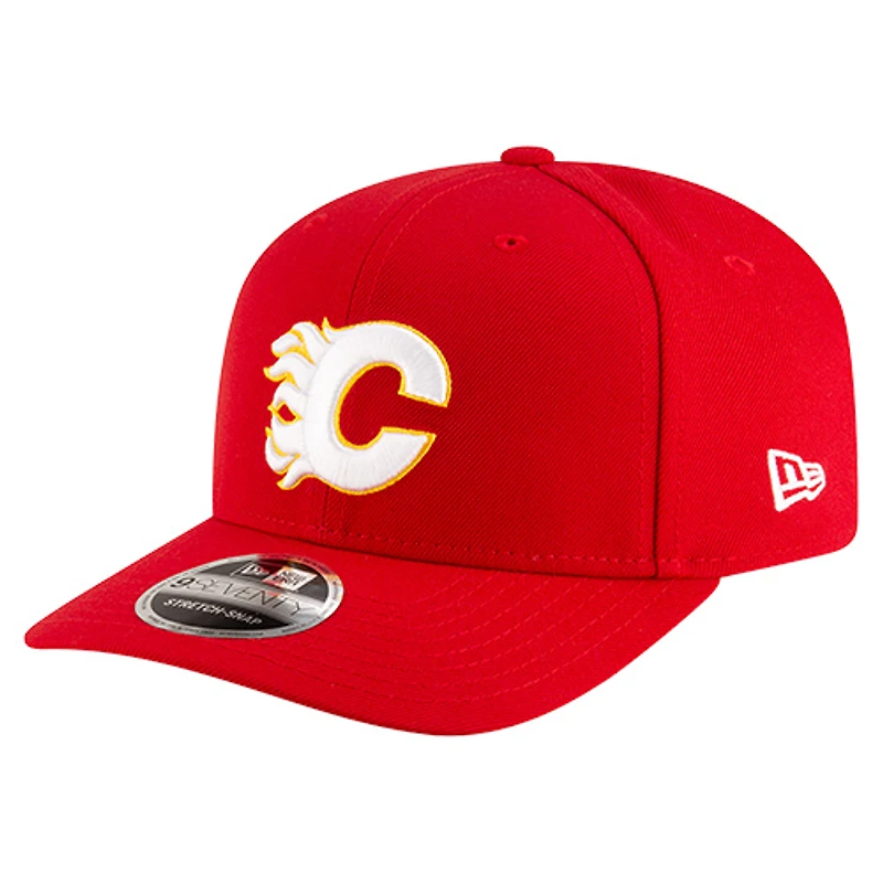 Men's New Era Red Calgary Flames Team Collection Basic 9SEVENTY Adjustable Hat