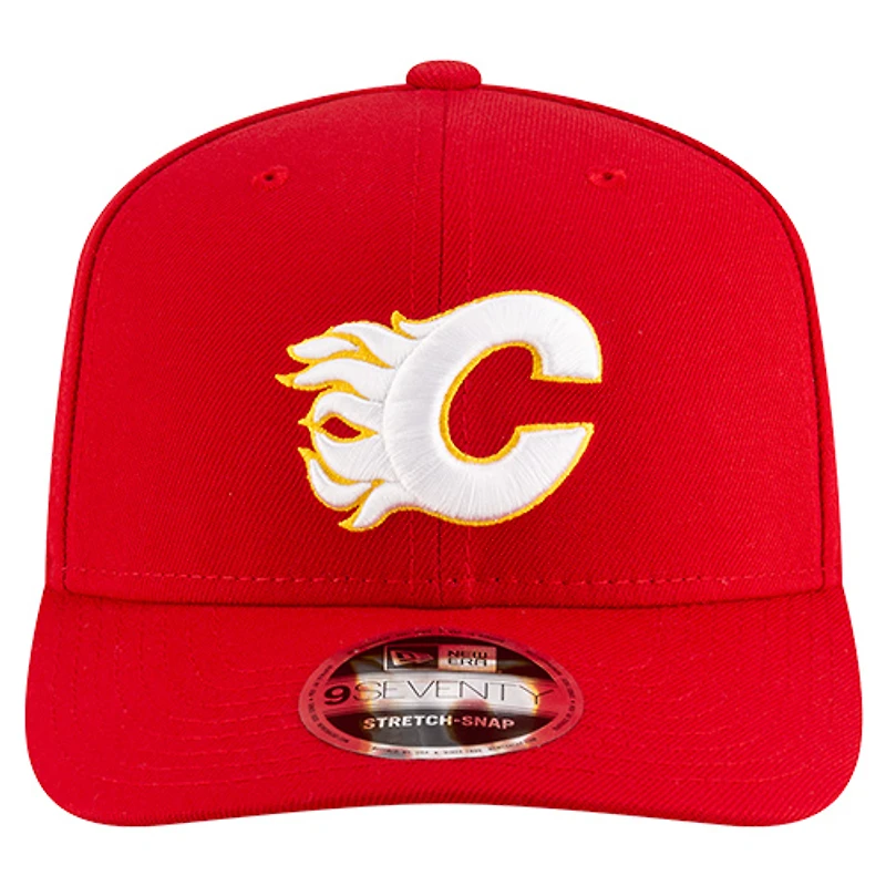 Men's New Era Red Calgary Flames Team Collection Basic 9SEVENTY Adjustable Hat